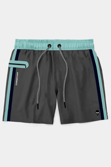 Short Aquaseries - Grey / Cian
